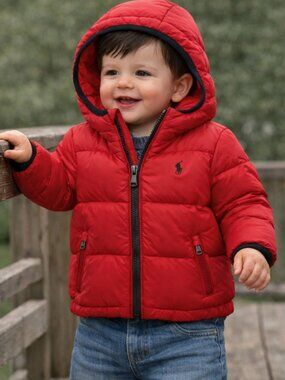 Polo Ralph Lauren Red Toddler Down Puffer Jacket 18 months